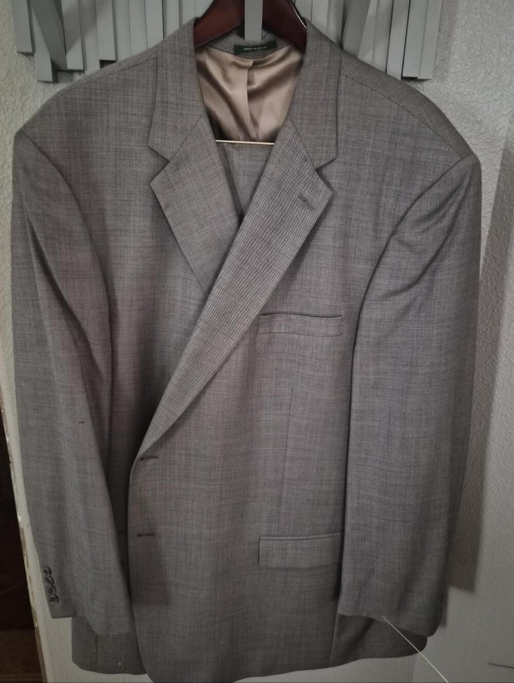 Palm Beach Men’s 58X Gray 100% Worsted Wool 2 Piece Suit Big & Tall